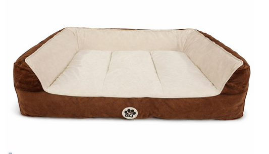 Lounger Bed- Beige & Brown