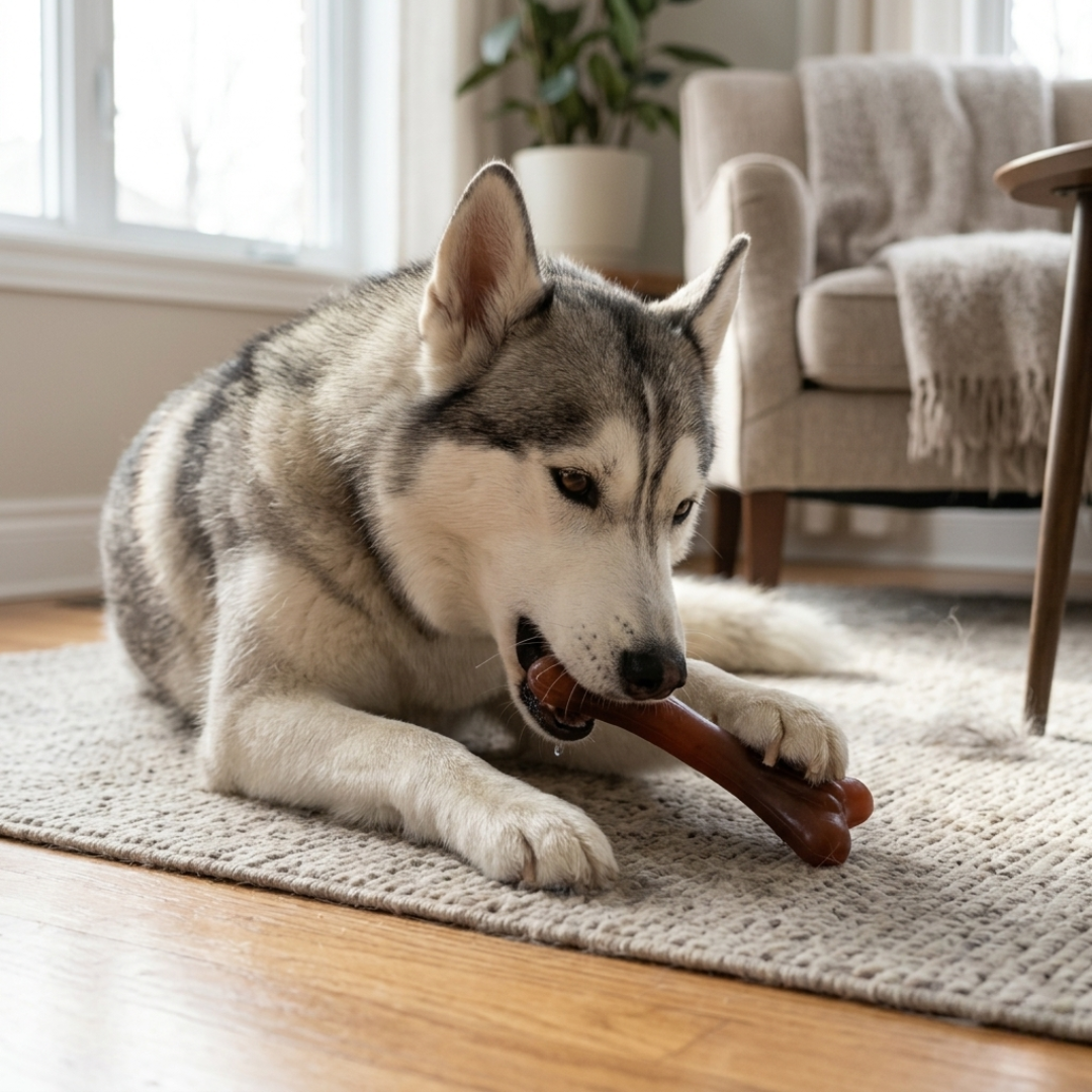 Dogs enjoying Pooch & Whiskers toys