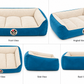 Lounger Bed- Beige & Teal