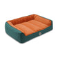 Lounger Bed- Orange & Emerald
