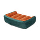 Lounger Bed- Orange & Emerald