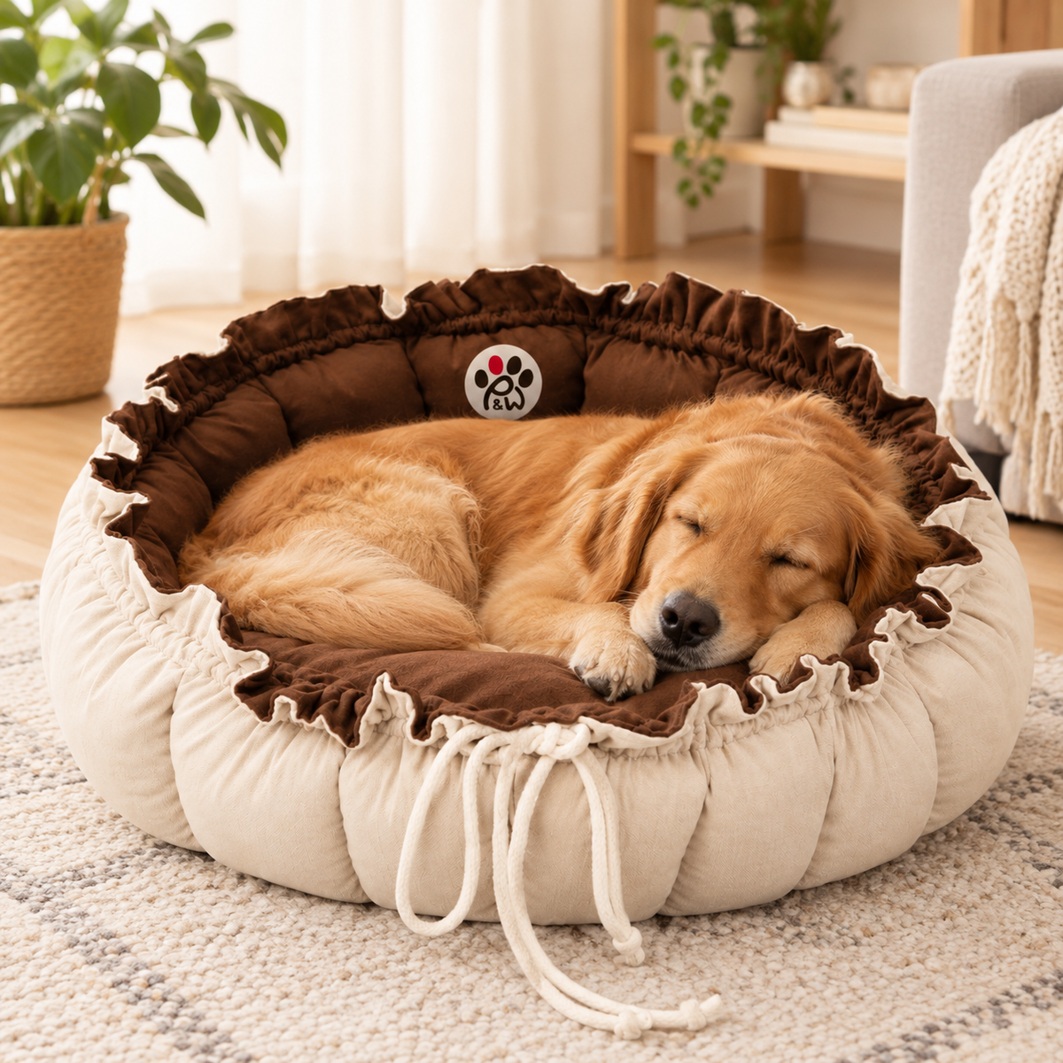 Reversible & Interchangeable Flower Bed- Brown & Beige