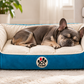 Lounger Bed- Beige & Teal